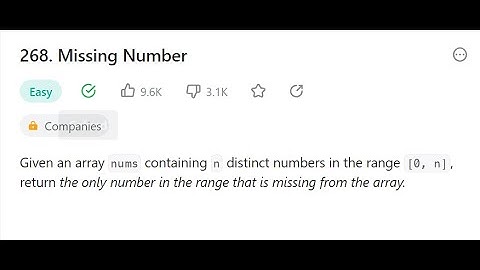 002 Missing Number - C#