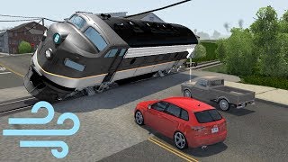 Strong Winds on the Road - beamng drive