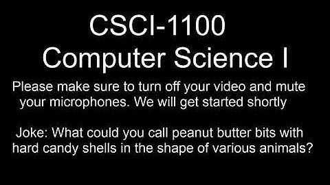 CSCI 1100 Turner Lecture07 Part0 BeforeTheLecture