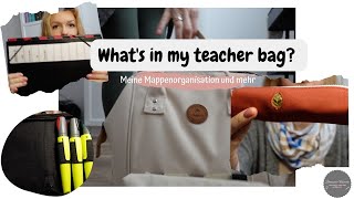 What's in my teacher bag? I Mein Rucksack für die Schule I Wie ich meine Mappen organisiere