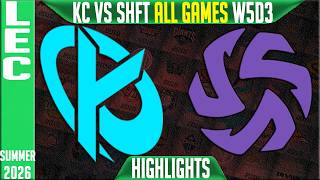KC vs SHFT Highlights ALL GAMES | LEC W5D3 Summer 2026 | Karmine Corp vs Shifters