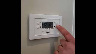 Carrier Thermostat - How to Change Day & Time