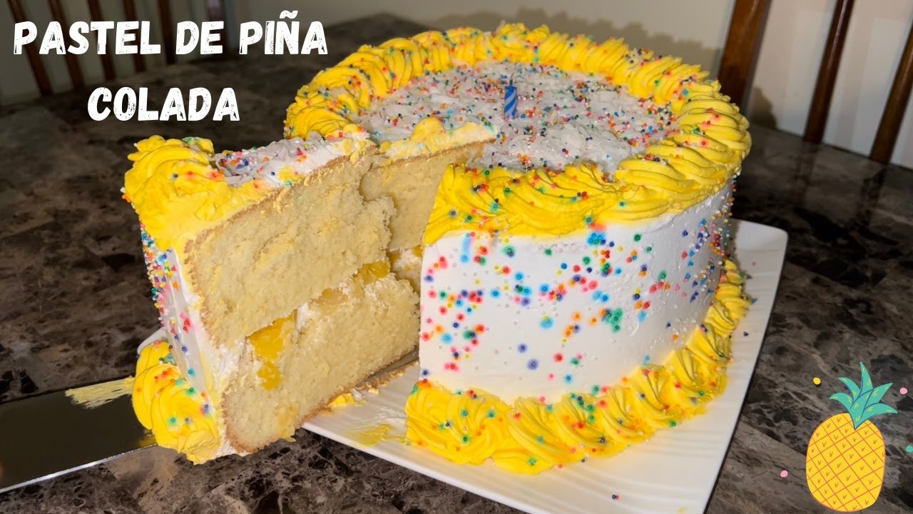 Pastel de Pina Colada *Delicioso y FACIL!* - YouTube
