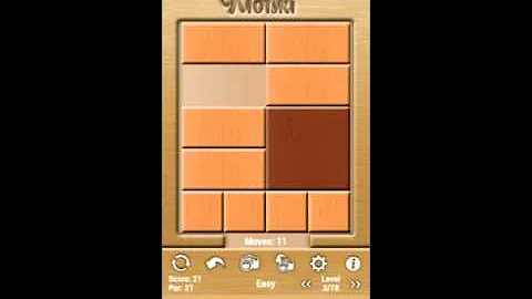 Klotski Easy Level 3/78 Par Solution