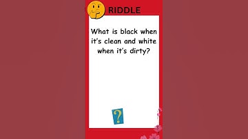 What’s Black When Clean and White When Dirty? | Classic Riddle Challenge #shorts #riddles #puzzle