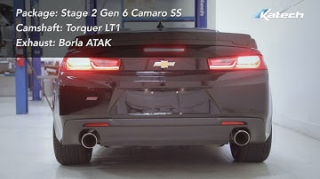 Katech Stage 2 Gen 6 Camaro SS Torquer LT1 cam idle sounds with Borla ATAK mufflers