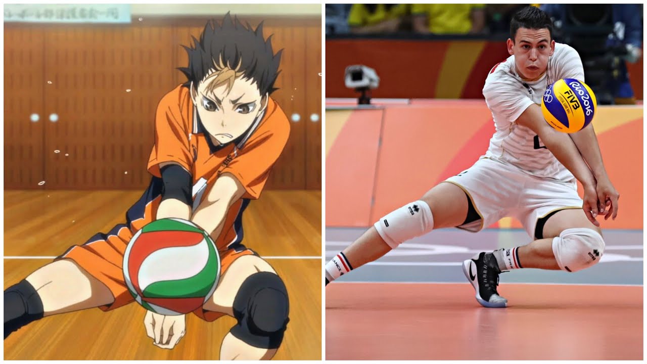 Haikyuu Vs Real Life Crazy Volleyball Actions Hd 2 Youtube