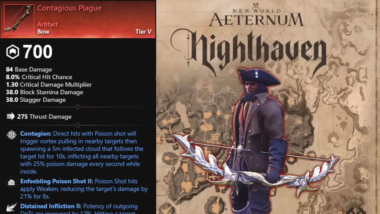 How to get Contagious Plague Bow - New World Aeternum Nighthaven S10