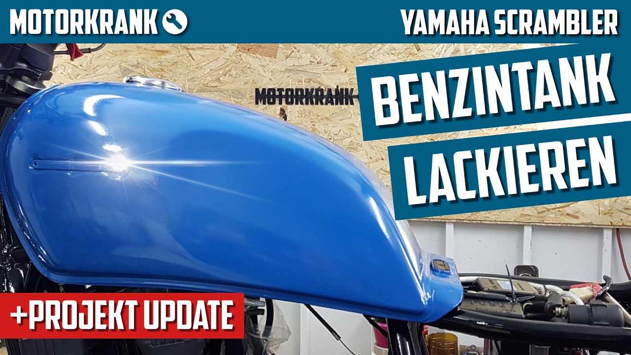 Benzintank lackieren und ein kleines Projekt-Update - Yamaha XJ550 (4V8)  Scrambler Café Racer Teil22 - YouTube