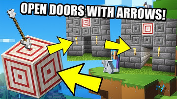 How To Use Targets To Open Doors In Minecraft! (EASY)
