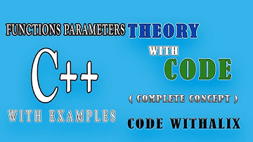 C++ FUNCTIONS (2022) - What is function parameter/argument (multiple, default, )  | 2022 Tutorial |