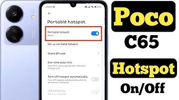 How to turn on hotspot on Poco C65 || Poco C65 me hotspot kaise on kare ||