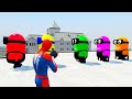GTA 5 Red Spiderman Vs Minion Ragdoll