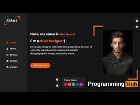 Responsive Personal Portfolio Website Design using HTML CSS and JavaScript With Full Source Code