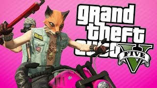 GTA 5 Online Funny Moments - Biker Gang Time!!