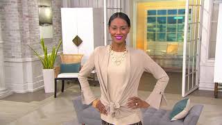 Susan Graver Liquid Knit Cardigan with Cuff Detail on QVC