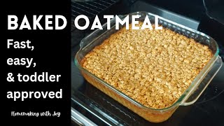 BAKED OATMEAL • from scratch • make ahead breakfast • freezer prep