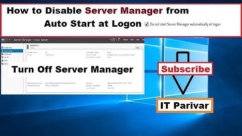 How to Disable Server Manager Automatically at Logon || Windows Server 2016 || Windows Server 2012