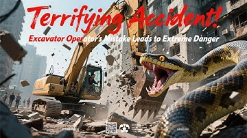 Terrifying Accident! Excavator Operator’s Mistake Leads to Extreme Danger