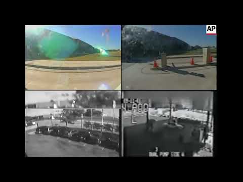 Pentagon hit by Flight 77 - Security footage comparison