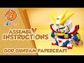 God gundam papercraft with rg god gundam details  assembly instructions