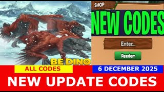 NOVOS CODIGOS Seja um Dino Simulacao de Dinossauro Jurassico ROBLOX 6 de dezembr