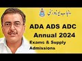 Ada ads adc annual 2024 exams  admissions punjab university  ada 2nd annual 2023 results pu