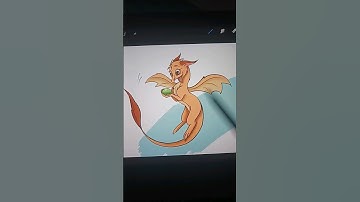 Orange dragon! #art #howtodraw #digitalart #procreate #dailyart #drawing #sketch #illustration #cute