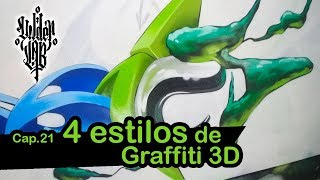 Aprende 4 Estilos de GRAFFITI 3D en 5 minutos  UnderLab Mx  Cap. 21