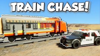 LEGO POLICE CHASE TRAIN! - Brick Rigs Gameplay - Multiplayer Cops & Robbers & Train Chase!