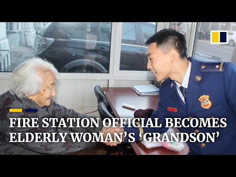 Chinese fire station official becomes elderly woman’s ‘grandson’