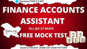 Important Update: FAA - Free All J&K UT Mock Test (Based on Recent Exam Pattern : 25th Feb
