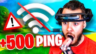 JUGANDO CON LA PEOR CONEXIÓN DE FORTNITE (+500 DE PING) - TheGrefg