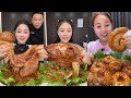 Spıcy Chinese food 🌶 SOSLU ÇİN YEMEKLERİ YEME |Family Mukbang| (Sheep brain+head, blood sausage) 먹방