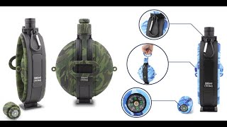 580Ml Collapsible High Water Bottle Portable Silicone With Compass Bottle Cap Travel From Aliexpress