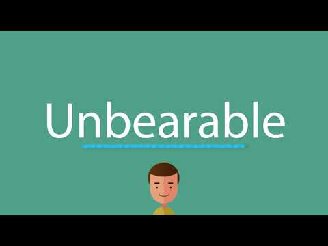 Unbearable pronunciation