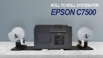 Label rewinder and label unwinder for EPSON C7500 printer