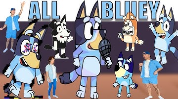 FNF Character Test Vs Playground Vs Real Life All Bluey + Backstage