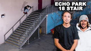 Skating the Echo Park 18 Stair!? Feat. Sean Malto and Ryan Decenzo - Spot History Ep. 18