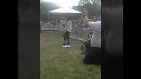 Crazy mom dancing at hispanic festival V.02