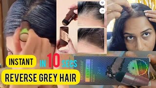 INSTANT Grey Hair Coverage in 10 secs | Honest Non sponsored Review of Americolor Hair Colour Stick. screenshot 5
