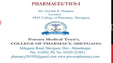 PH I | Introduction to different dosage form | Part VIII