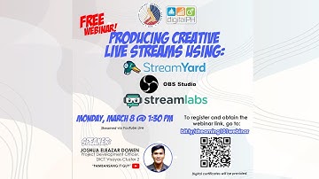 LIVE WEBINAR: Producing Creative Live Streams Using: StreamYard, OBS, & StreamLabs