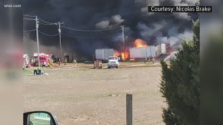 Watch Mive Blaze Fought At Sandusky County Recycling Facility