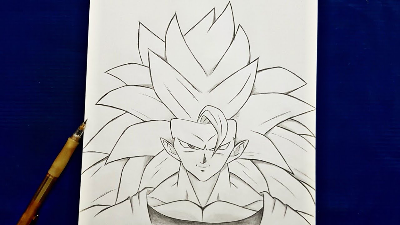 How To Draw Goku Super Saiyan 3 - Step By Step Tutorial! 