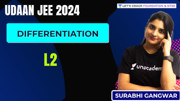 Udaan JEE 2024 Differentiation | JEE 2024-25 | L 2 | Maths | Surabhi Gangwar