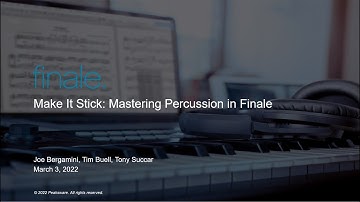 Make It Stick: Mastering Percussion in Finale
