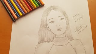 drawing jennie from BLACKPINK  || رسم جيني من بلاك بنك 