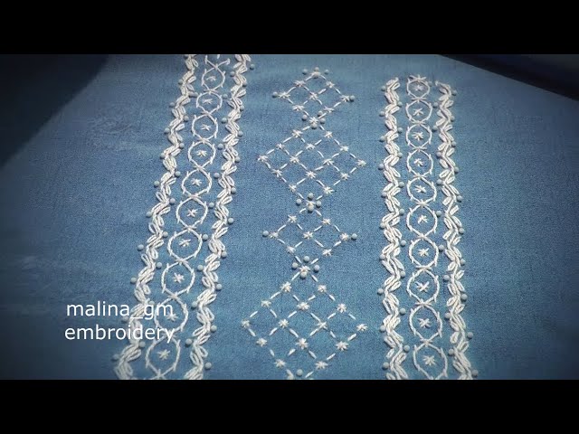 Hand Embroidery Border Designs |Вышивка*Декоративные стежки|Puntadas decorativas a mano