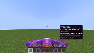 What will happen if I use infinity on the crossbow? Will it work?